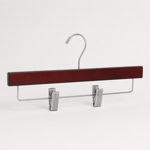 Perchas de Madera para Pantalones con Pinzas Metálicas, Perchas para Faldas con Pinzas, Precio de Fábrica - Product Image 1