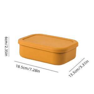 Household Silicone Food <b>Storage</b> <b>Box</b> Bento <b>Box</b> Wholesale Leakproof Food Grade Soft Silicone Snack Fruit Container - Product Image 6