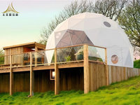 Soldes Chaudes : Tente Géodésique Dôme Extérieure, Tente Igloo Glamping avec Salle de Bain