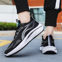 Nouvelles baskets tendance pour hommes à lacets, couleur unie, légères, imperméables, chaussures de sport pour la course à pied et le jogging