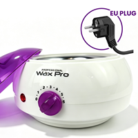 Chauffe-cire individuel 400 ml pour épilation, usage professionnel et domestique, violet, température réglable, prise OEM