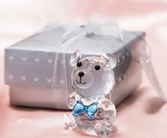 Set da regalo per il bambino doccia Teddy Bear Figurine del partito baby shower favori ragazzo bapstism favori di genere neutro recuerdo battesimo regalo