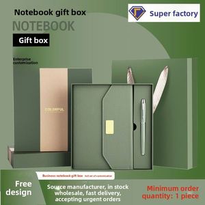 Carnet à couverture rigide en PU, ensemble coffret cadeau, bloc-notes professionnel pour événements d'entreprise, personnalisable, vente en gros transfrontalière directe usine - Product Image 3