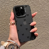 Coque intégrale en TPU noire avec grande ouverture et design simple et souple pour Apple iPhone 17 Pro Max, 16, 14, 13, 12