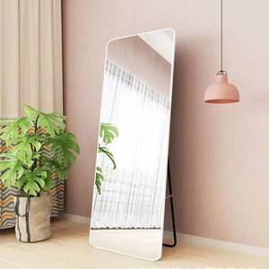 Espejo de Pie de Aluminio de Longitud Completa con Esquinas Redondeadas, Soporte Oculto para Pared, Producto de Moda 2025, Popular en Internet - Product Image 6