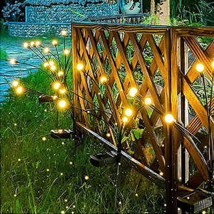 Projecteur LED d'extérieur pour jardin, étanche IP65, lampe solaire de camping avec design luciole pour la décoration de pelouse - Product Image 5