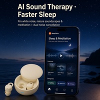 Écouteurs de sommeil à réduction de bruit AI pour les dormeurs latéraux, avec zéro pression et un ajustement en silicone souple pour la nuit