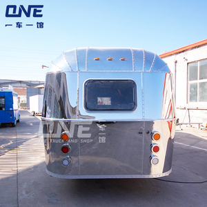 Carts Pizza Truck BBQ Kitchen Mobile Fast Food Restaurant Taco <b>Concession</b> Food <b>Trailer</b> Cartv Mirror-finish Stainless Steel - Product Image 2