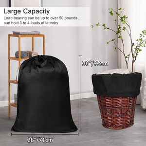 Bolsa de Lavandería Plegable Inthetrend, Impresa, Resistente a Desgarros, para Viaje, 92*61cm, Lavable a Máquina, de Poliéster con Cordón, Logotipo Personalizado, Venta al Por Mayor - Product Image 2