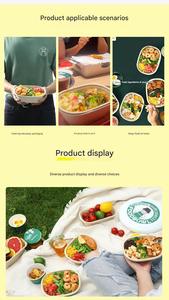 Bol à salade en bagasse 620ml 770ml, à emporter, biodégradable, 100% bagasse, jetable, ovale, étanche à l'eau et à l'huile, récipient alimentaire - Product Image 4