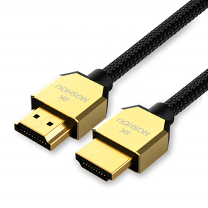 <span class=keywords><strong>MOSHOU</strong></span> Tresse en nylon ultra mince 8K HDMI 2.1 Câble eARC entourant UHD HDR 8K @ 60Hz 4K @ 120Hz 4320p 48Gbps HDTV Blindage pour PS5 TV - Product Image 1