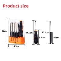 Jeu de tournevis magnétique multifonctionnel isolé 8-en-1 FixCraft LSD-004 pour usage domestique, avec embouts Phillips, plats et Torx – Outil de réparation