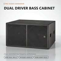 Cabinet Subwoofer Professionale Doppio da 18 Pollici 1200W RMS/4800W Picco 4 Ohm Alta Sensibilità 100dB PA Bass per Audio Live
