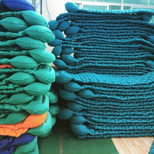 P&D Outdoor camping TPU single inflatable camping mat with pillow as air mattress camping sleeping pad