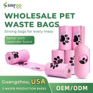 Sacos de Lixo para Cães Biodegradáveis Personalizados de Fábrica, Coloridos Rosa, Ecológicos e Perfumados, com Dispenser - Product Image 2