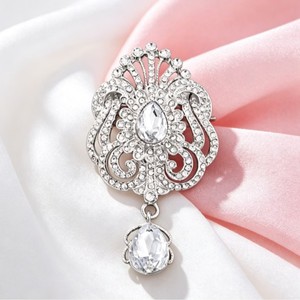 Flower Brooch Luxury Colourful Pearl Drilled Alloy Gold Plated Engagement Party Gift <b>Wedding</b> <b>Accessories</b> High Quality Jewelry - Product Image 5