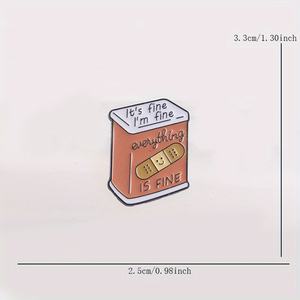 "Estoy bien, todo está bien" Curita Insignia Broche Moda Personalidad Vestido Accesorios - Product Image 5