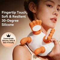 Masseur portable pour le cou et les épaules, chaleur par pétrissage profond, sans fil, rechargeable, appareil de soulagement des douleurs musculaires Shiatsu