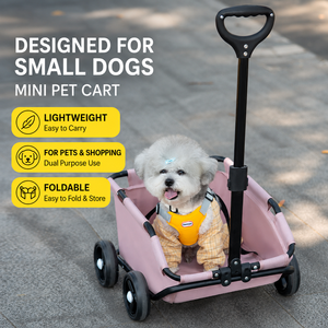 Poussette pliable légère pour petits chiens et chats, <span class=keywords><strong>chariot</strong></span> <span class=keywords><strong>de</strong></span> transport portable à 4 roues pour animaux <span class=keywords><strong>de</strong></span> compagnie, vente en gros - Product Image 3