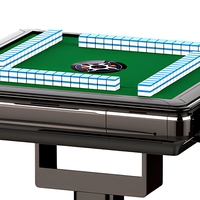 Table de Mahjong Intelligente Automatique pour 4 Joueurs en Métal, Design Moderne et Luxueux, Pieds Pliants en Acier Inoxydable, Alimentation USB Universelle