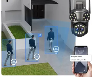 Thông Minh Nhà Máy Ảnh Với 4 Ống Kính 180 Độ Xem 10X Zoom Quang Học Đầy Màu Sắc Tầm Nhìn Ban Đêm Bluetooth Nhanh Chóng Cặp Wifi CCTV Máy Ảnh - Product Image 2