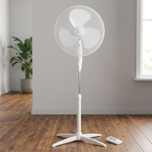 Ventilatore a piantana oscillante con telecomando 45W 43x125cm Colore Bianco 53.29 dB di rumore 220-240V (Modello GSC 9100073) - Product Image 3