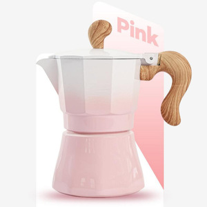 Cafetière italienne minimaliste en aluminium à valve unique, style boutique, pour 3 tasses, usage domestique, petite et élégante - Product Image 5
