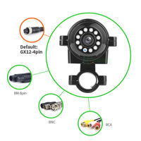 Caméra de recul latérale infrarouge AHD pour véhicule agricole, vision nocturne, anti-éblouissement, DC 12V-36V, IP67, résistante aux intempéries