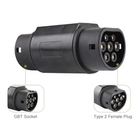 Haute qualité gbt vers type2 iec 62196 gb/t vers type 2 ev adaptateur 32a 7.4kw gbt vers type 2 adaptateur