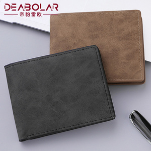 Yeni moda erkek küçük cüzdan dolar klip cüzdan retro buzlu çok-kart klibi toptan cüzdan - Product Image 1