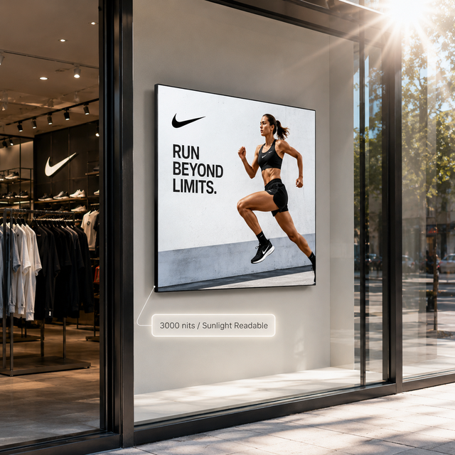 Interactive Touch Screen Display For Fashion Store Product Display 43 Inch 521XH High Brightness Window Display