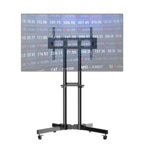 Heavy Duty Height Adjustable 32-70 Inches LCD Rolling Mobile <b>TV</b> <b>Stand</b> Cart <b>with</b> <b>Wheels</b> - Product Image 4