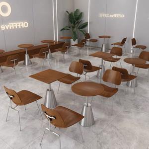 Suministro de fábrica, gran oferta, diseño que ahorra espacio con características familiares, mesa de <span class=keywords><strong>caf</strong></span>é, mesa redonda de acero inoxidable - Product Image 5