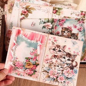 JAI IMAN 12 A5 Paper e 32 adesivi fragola gatto fai da te scrivibile decorazione <span class=keywords><strong>Decoupage</strong></span> Kit di <span class=keywords><strong>carta</strong></span> <span class=keywords><strong>per</strong></span> artigianato di <span class=keywords><strong>carta</strong></span> - Product Image 4