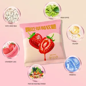 OEM/ODM Morango fudge Frutas e enzima vegetal Enzima Gummy Emagrecimento