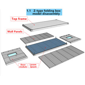 บ้านภาชนะสำเร็จรูปสำหรับครอบครัวแบบพับได้พร้อมห้องน้ำและห้องสุขา - Product Image 5