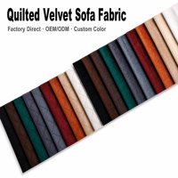 Tissu de canapé MINJIA en gros, 280 GSM, tissu de velours matelassé tricoté pour canapé, 100% polyester, pour textile d'ameublement