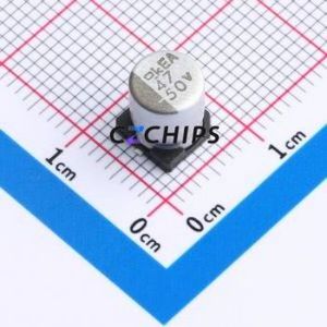 Condensateur électrolytique en aluminium SMD EMVA500ARA470MF80G, SMD, D6.3xL7.7mm 47uF 20% 50V 91.8mA-100kHz - Product Image 1