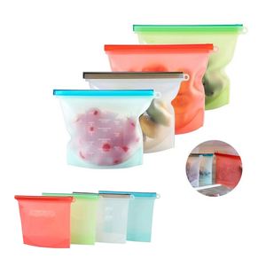 Bolsas de Silicona Plegables Reutilizables con Logotipo Personalizado para Alimentos, Bolsas de Almacenamiento de Alimentos de Silicona Reutilizables con Cierre Ecológico - Product Image 2