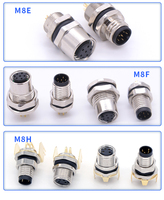 Connecteur M12 circulaire étanche industriel IP68, mâle/femelle, 3, 4, 5, 6, 8, 12 broches, pour câble