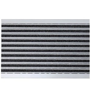 Handmade Sang Trọng Trong Nhà Cửa Mat Lớn Sọc Doormats Chống-Trượt Ủng Hộ Khung Nhôm Có Thể Giặt Đệm Cho Ngân Hàng Nhà Khách Sạn - Product Image 6