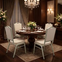 Chaise de banquet empilable moderne rembourrée avec structure métallique pour hôtel, mariage, salle de conférence – Prise en charge de la personnalisation