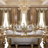Ensemble de canapés en tissu rococo de luxe 3 places avec sculpture florale en bois Canapé incurvé beige pour femmes Fabricant de meubles de villa OEM/ODM