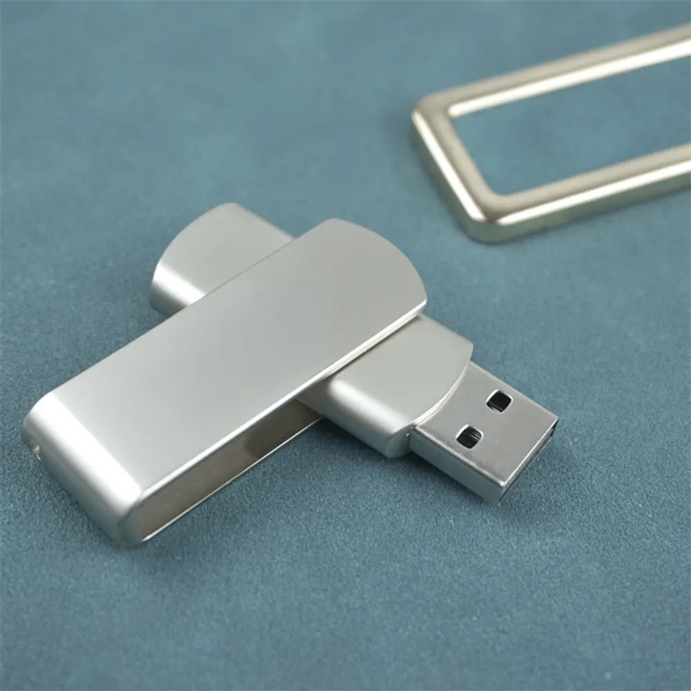 Kustom berputar disk logam pada kunci Pendrive 8gb 16gb 32gb 64gb 128gb menggunakan adaptor stik memori Usb Flash Drive