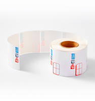 60*40mm 58*38mm 50*25mm 2*1 Inci Gulungan Label Termal Tahan Air Satu Sisi Perekat Sensitif Tekanan Aktif Supermarket