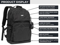 Mochila para Portátil Impermeable con Logotipo Personalizado al por Mayor, Bolsa Escolar de 15.6 Pulgadas para Estudiantes de Secundaria y Universidad