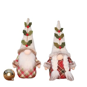 Muñecos de Gnomo sin Rostro Navideños de Tela, Decoraciones para Interiores, Figuras Festivas - Product Image 5