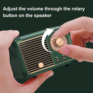 <span class=keywords><strong>Mini</strong></span> Altavoz Inalámbrico BT 5.0, Diseño Retro Vintage, Reproductor AUX TF USB, Llamadas Manos Libres, Sonido HD, Fácil de Transportar - Product Image 4