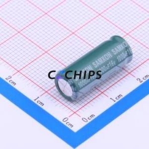 Condensador Electrolítico de Aluminio de Orificio Pasante EGF108M1CF20CB, Componente de Orificio Pasante (THT), D8xL20mm 1000uF 20% 16V 3.5mm - Product Image 2