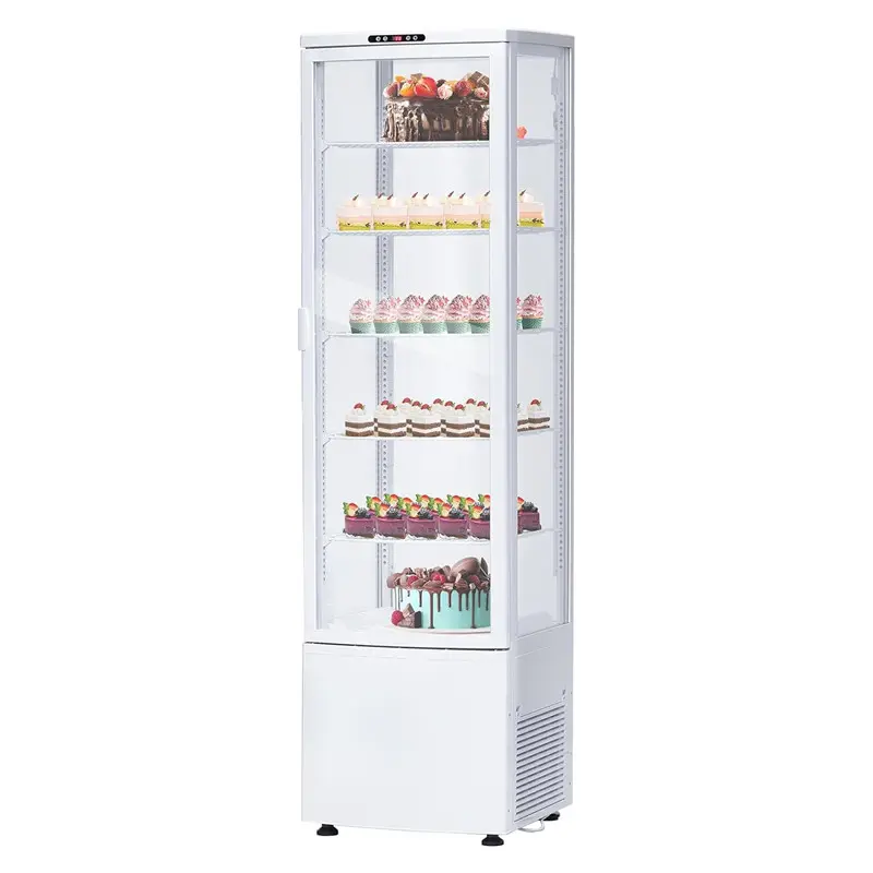 상업용 디스플레이 냉각기 디스플레이 도넛 냉장고 쇼케이스 2 층 유리 케이크 콜드 쇼케이스 디스플레이 냉장고